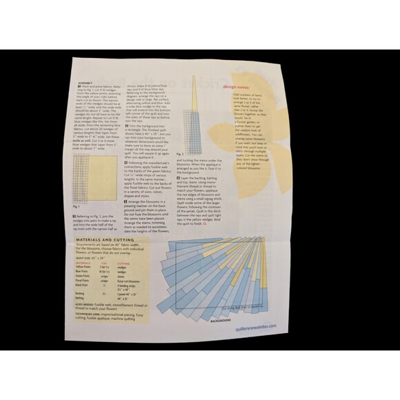 Sunkissed Blossoms Quilters Newsletter Cricket on the Radio Patterns Vintage 80s - Picture 2 of 3